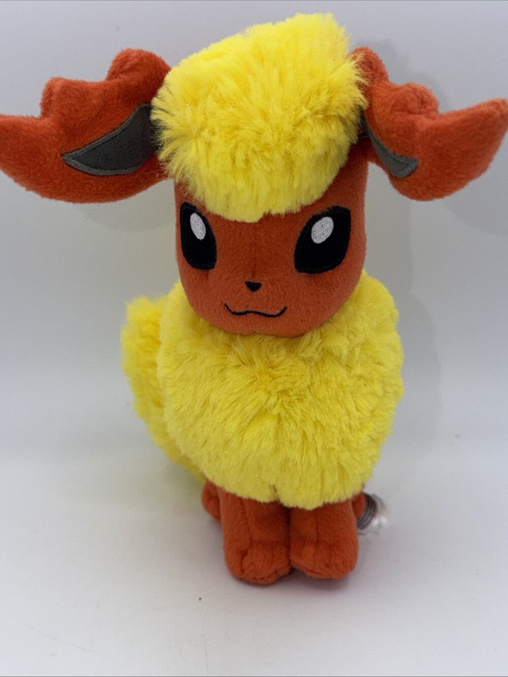 2017 Pokemon Flareon Plush Stuffed Animal 8" Orange Yellow Soft Fluffy Nintendo